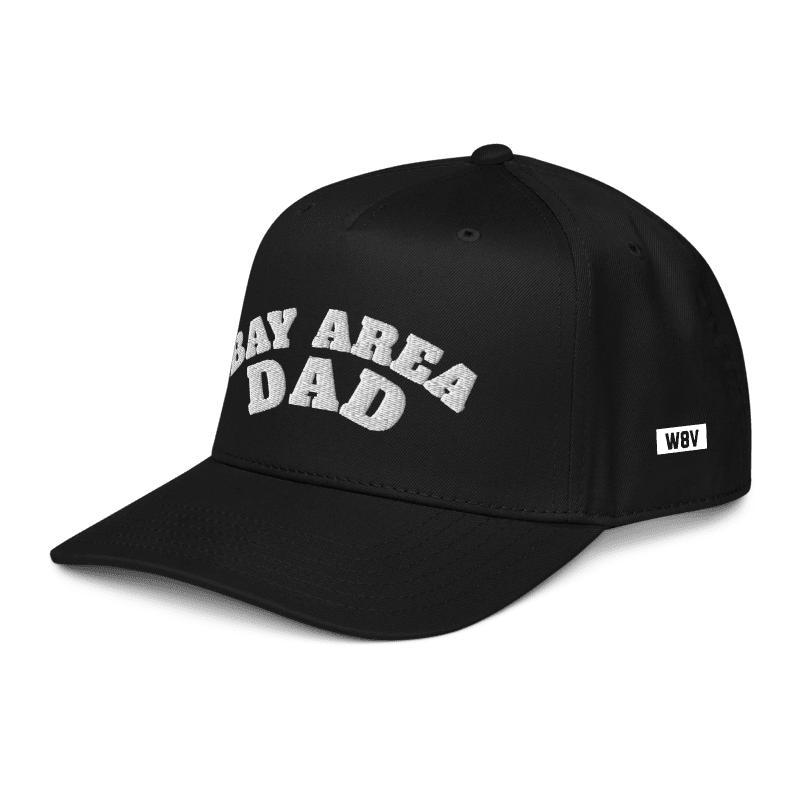 Black and White Bay Area Dad Snapback