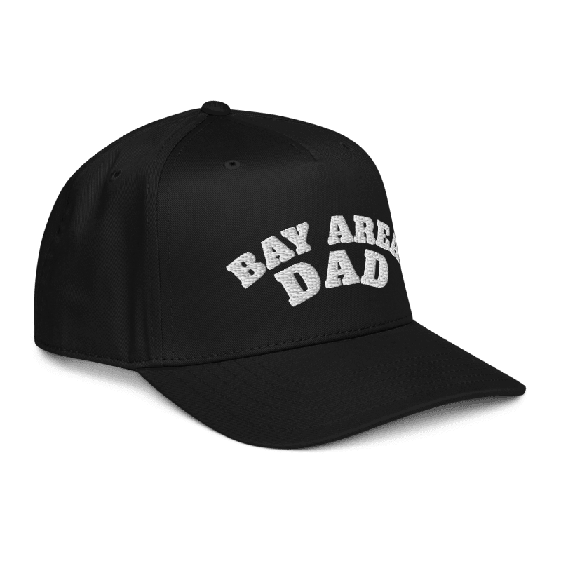 Black and White Bay Area Dad Snapback