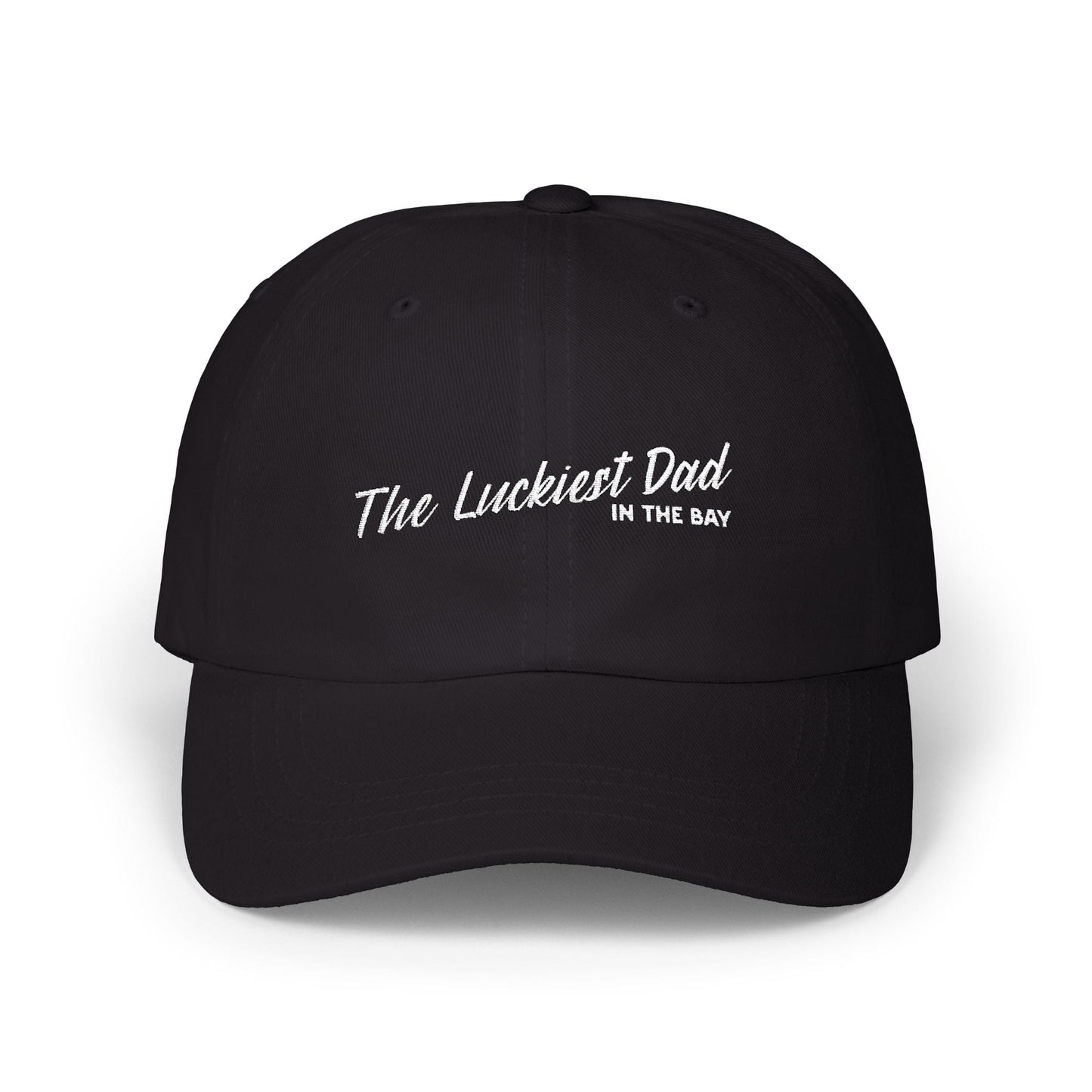 w8v clothing Hats > Baseball Caps > Dad Hats The Luckiest Dad In the Bay Dad Hat The Luckiest Dad In the Bay Dad Hat