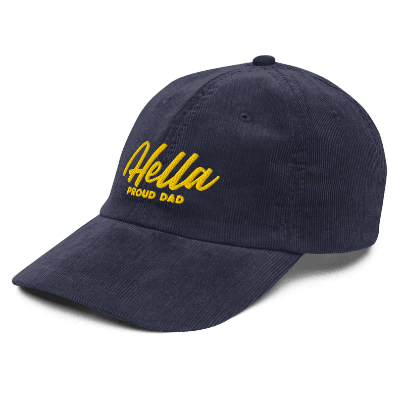 w8v clothing Hats > Baseball Caps > Dad Hats > Corduroy Hella Proud Dad Corduroy Dad Hat Hella Proud Dad Corduroy Dad Hat