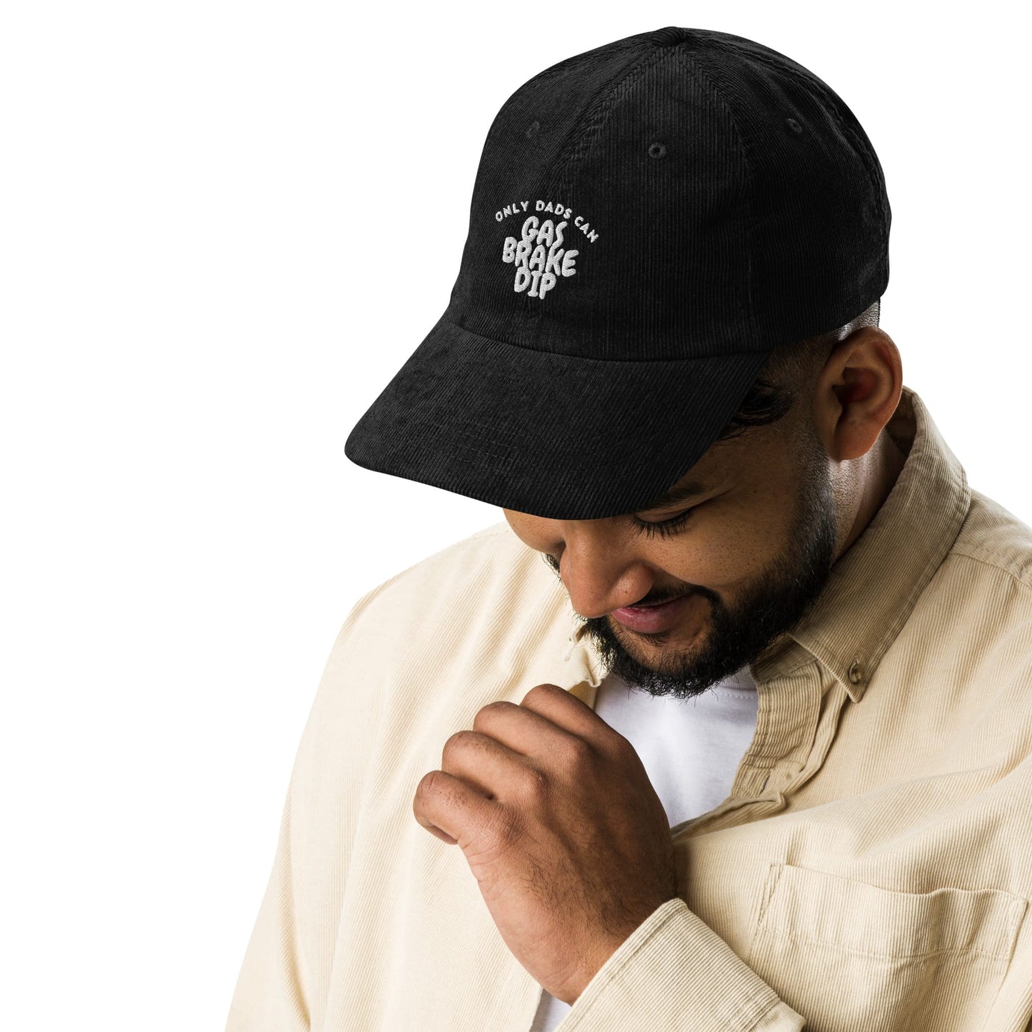 w8v clothing Hats > Baseball Caps > Dad Hats > Corduroy Only Dads Can Gas Brake Dip Dad Hat Only Dads Can Gas Brake Dip Dad Hat