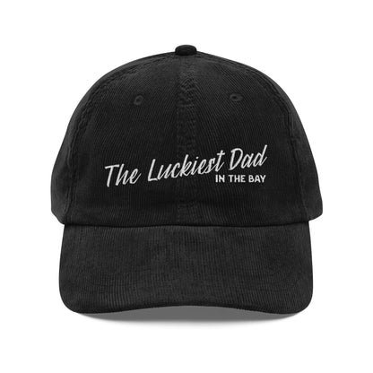 w8v clothing Hats > Baseball Caps > Dad Hats > Corduroy The Luckiest Dad In The Bay Dad Hat The Luckiest Dad In The Bay Dad Hat