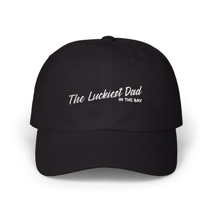 w8v clothing Hats > Baseball Caps > Dad Hats The Luckiest Dad In the Bay Dad Hat The Luckiest Dad In the Bay Dad Hat