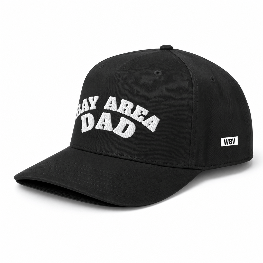 w8v clothing Hats > Baseball Caps > Snapback Hats Black and White Bay Area Dad Snapback Black and White Bay Area Dad Snapback