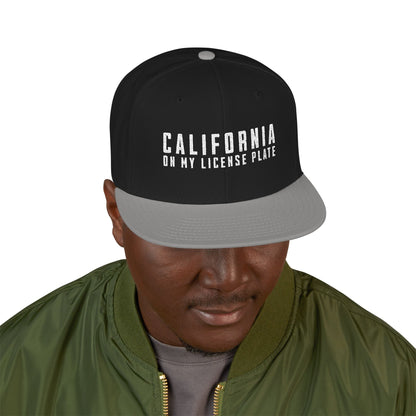 w8v clothing Hats > Baseball Caps > Snapback Hats California On My License Plate Snapback California On My License Plate Snapback
