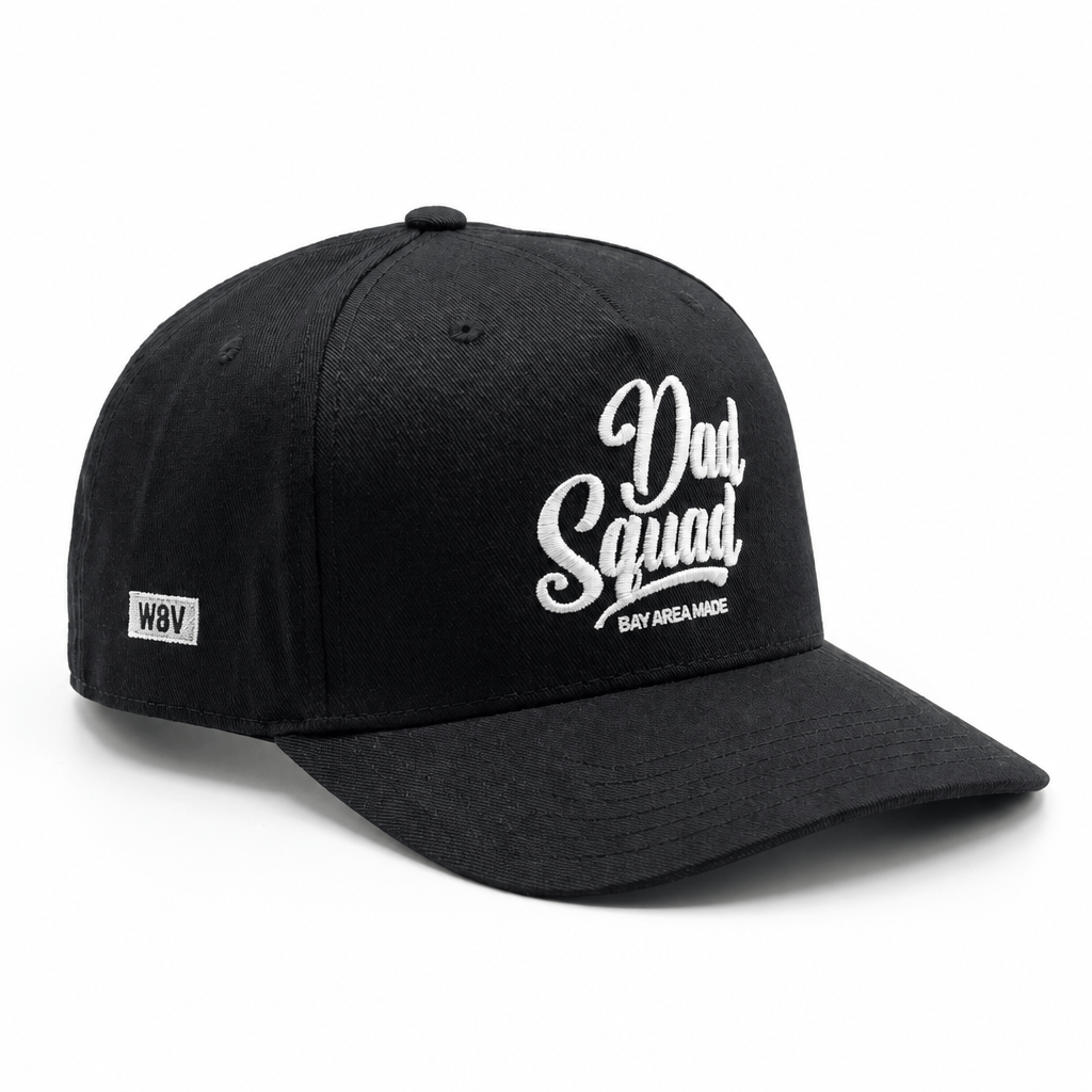 w8v clothing Hats > Baseball Caps > Snapback Hats Dad Squad - B/W Snapback Dad Squad Black & White Snapback Hat | w8v clothing