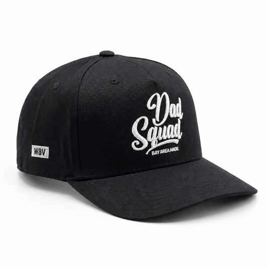 w8v clothing Hats > Baseball Caps > Snapback Hats Dad Squad - B/W Snapback Dad Squad Black & White Snapback Hat | w8v clothing