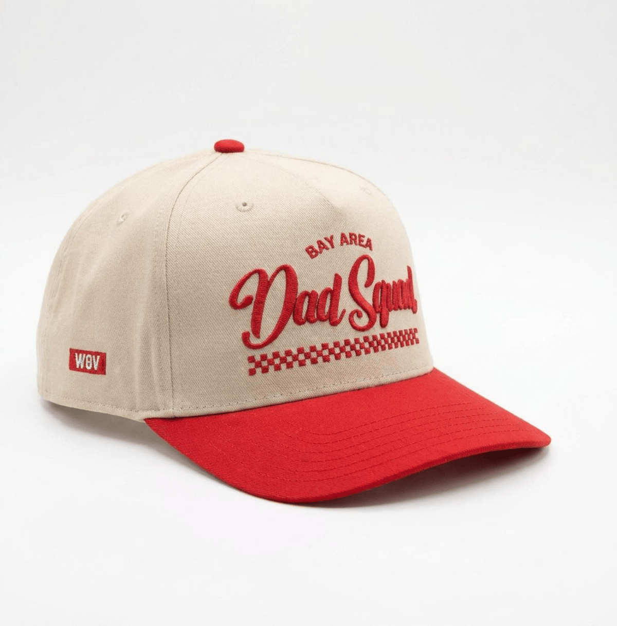 w8v clothing Hats > Baseball Caps > Snapback Hats Dad Squad - Red Checkered Snapback Dad Squad Red Checkered Snapback Hat | w8v clothing