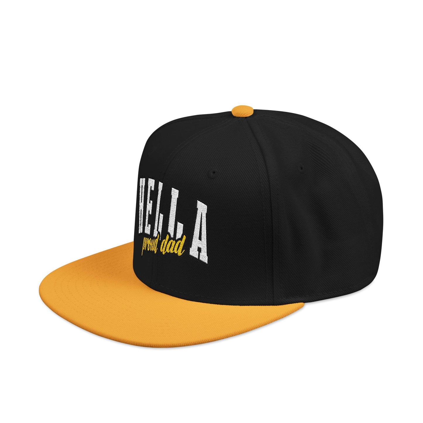 Printify Hats Hella Proud Black and Yellow Snapback Hella Proud Black and Yellow Snapback
