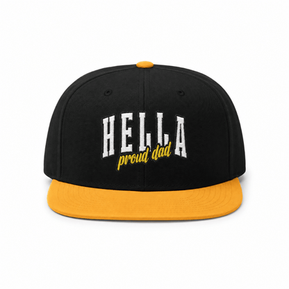 Printify Hats Hella Proud Black and Yellow Snapback Hella Proud Black and Yellow Snapback