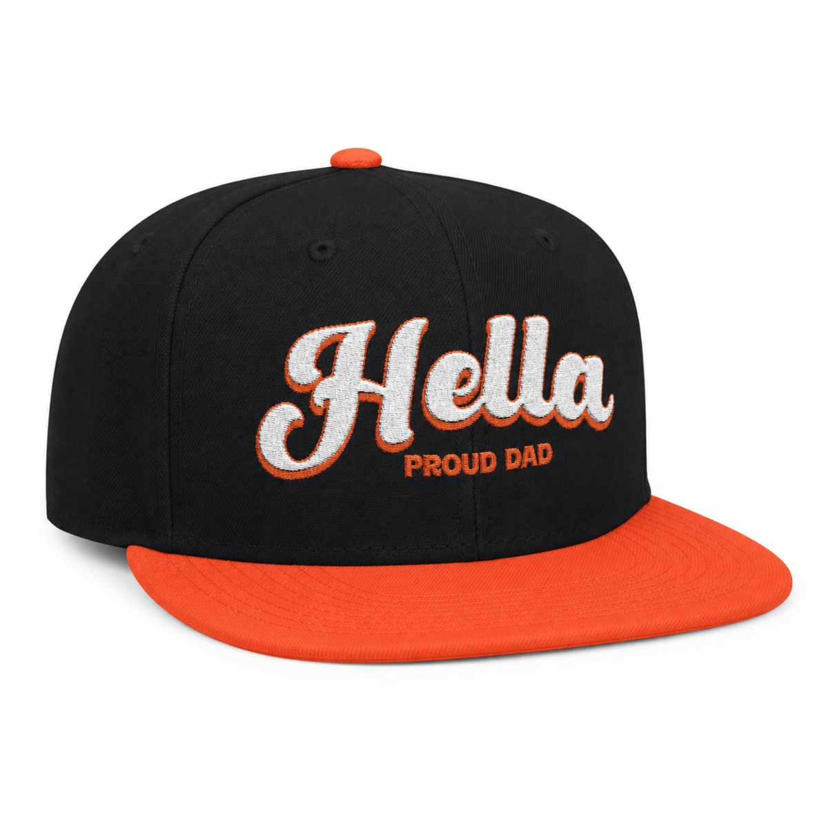 w8v clothing Hats > Baseball Caps > Snapback Hats Hella Proud Dad Black Orange Snapback Hella Proud Dad Snapback | Black & Orange Hat | W8V