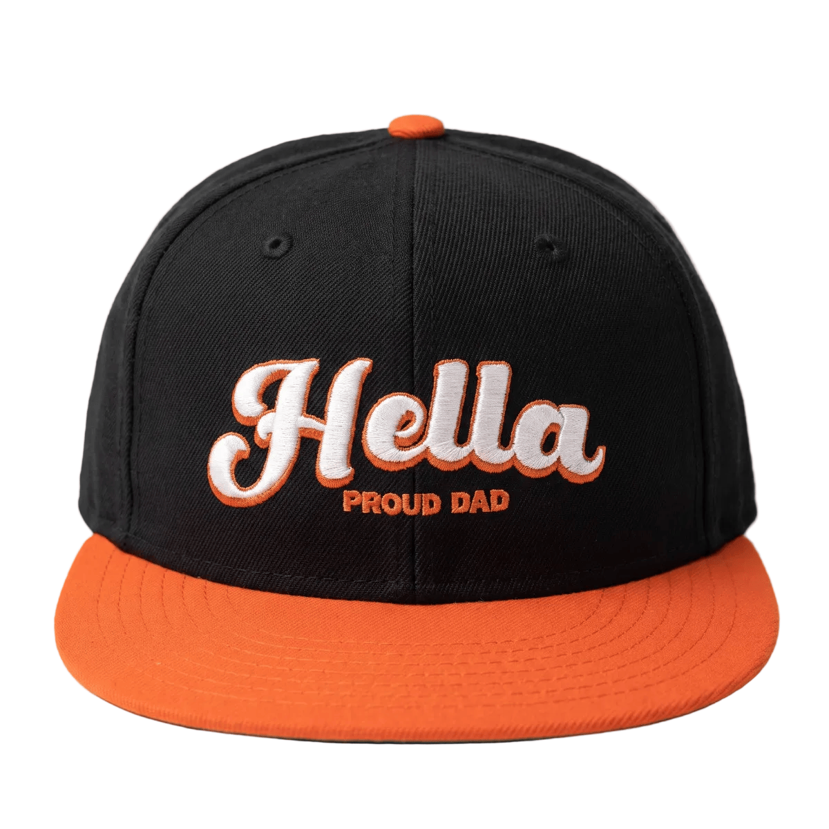 w8v clothing Hats > Baseball Caps > Snapback Hats Hella Proud Dad Black Orange Snapback Hella Proud Dad Snapback | Black & Orange Hat | W8V