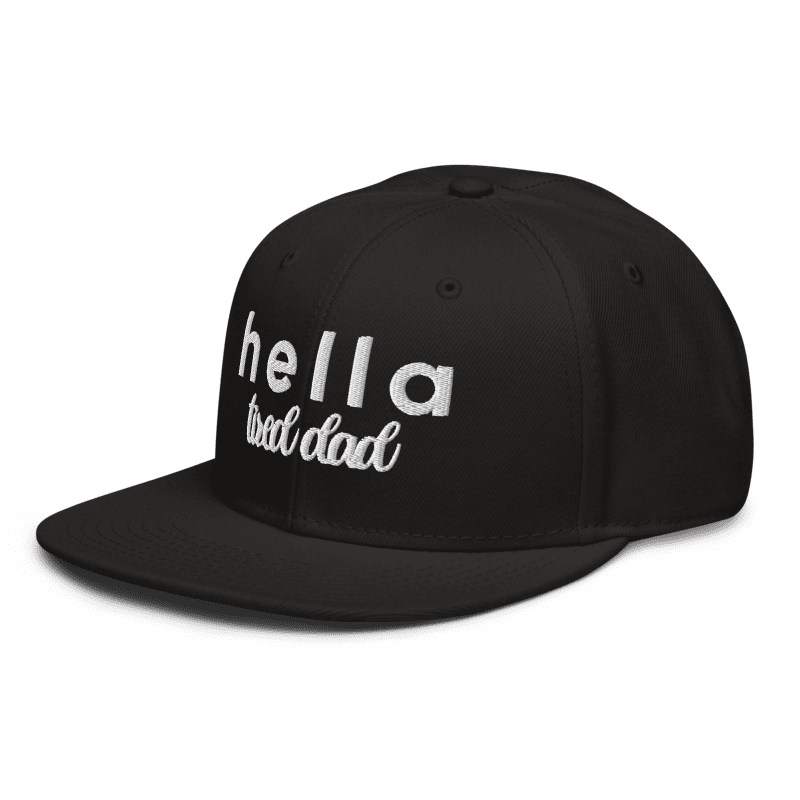w8v clothing Hats > Baseball Caps > Snapback Hats Hella Tired Dad Black Snapback Hella Tired Dad Black Snapback