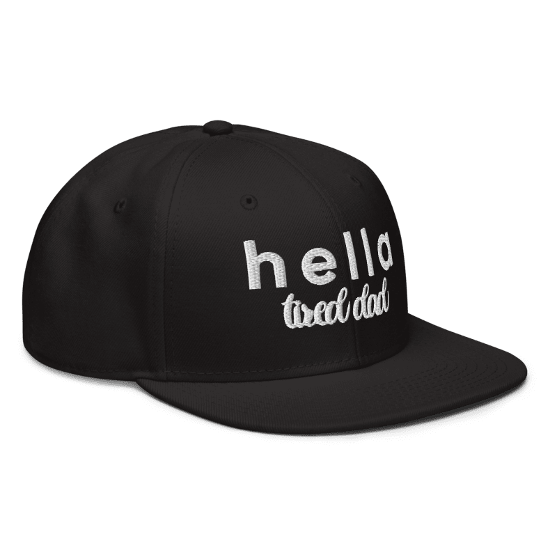 w8v clothing Hats > Baseball Caps > Snapback Hats Hella Tired Dad Black Snapback Hella Tired Dad Black Snapback