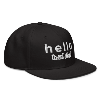 w8v clothing Hats > Baseball Caps > Snapback Hats Hella Tired Dad Black Snapback Hella Tired Dad Black Snapback