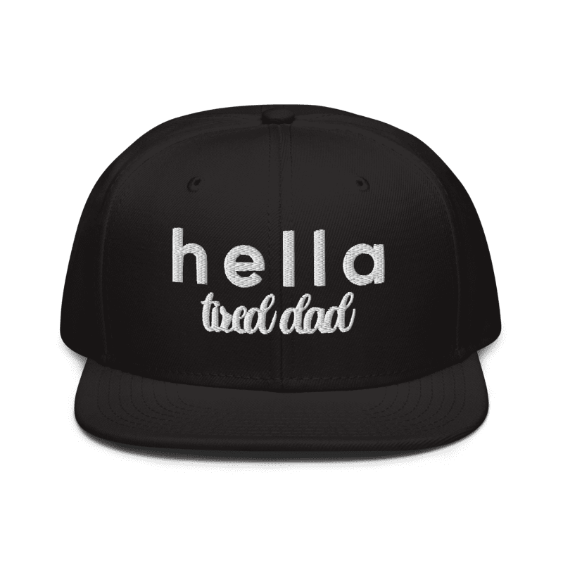 w8v clothing Hats > Baseball Caps > Snapback Hats Hella Tired Dad Black Snapback Hella Tired Dad Black Snapback