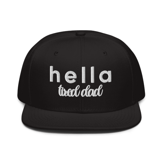 w8v clothing Hats > Baseball Caps > Snapback Hats Hella Tired Dad Black Snapback Hella Tired Dad Black Snapback