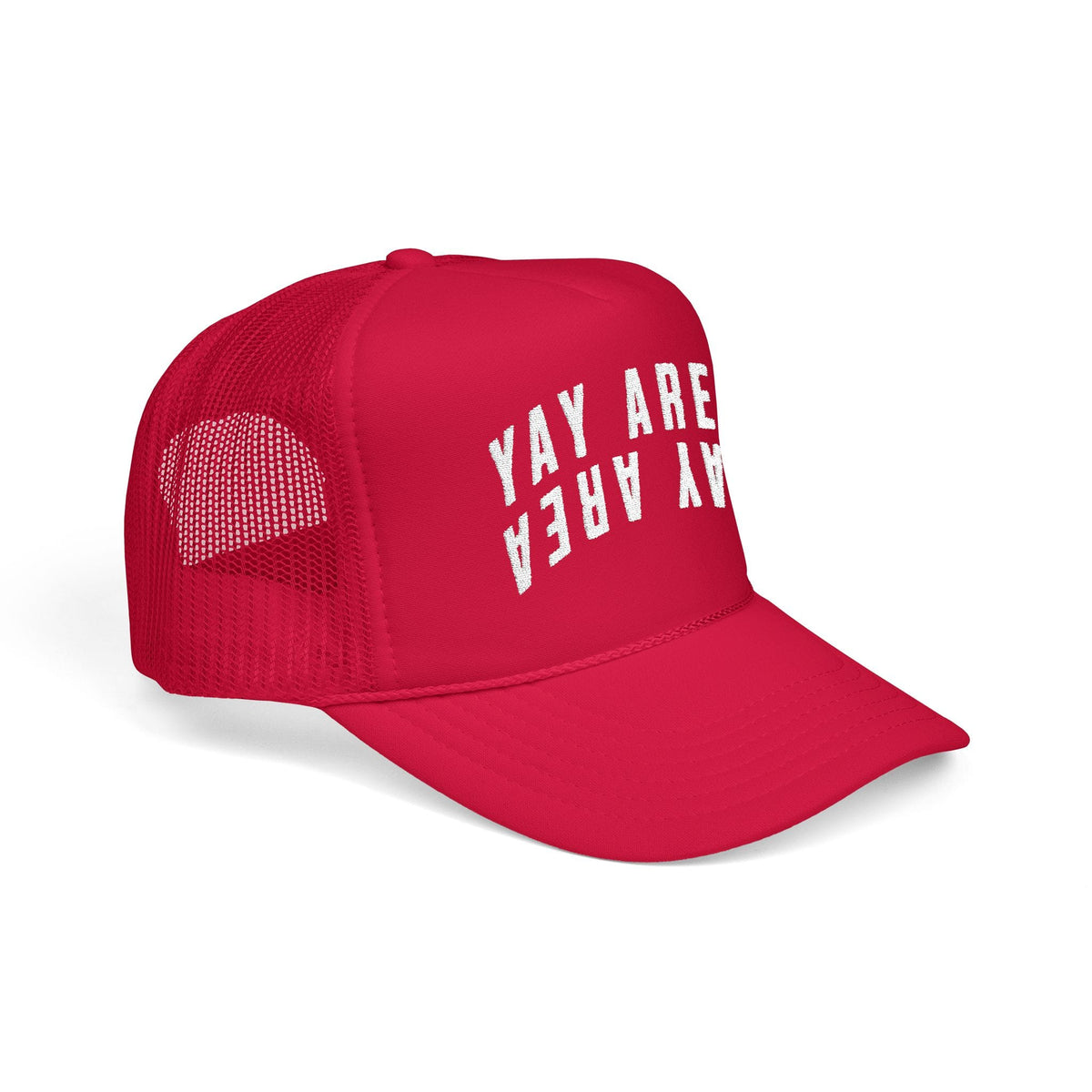 w8v clothing Hats > Trucker Hats All Red Yay Area Trucker All Red Yay Area Trucker