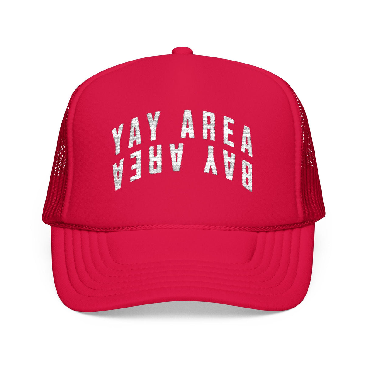 w8v clothing Hats > Trucker Hats All Red Yay Area Trucker All Red Yay Area Trucker