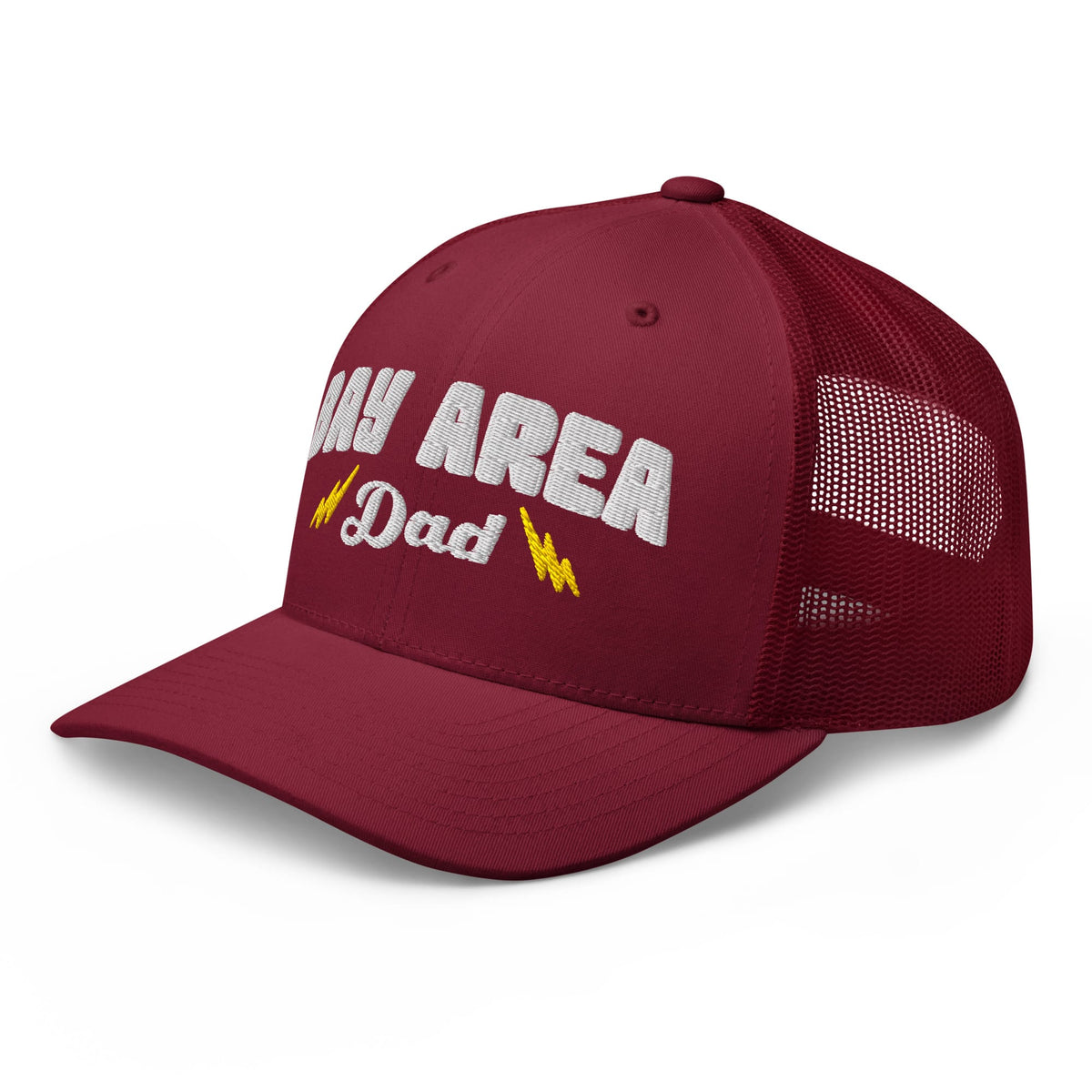 w8v clothing Hats > Trucker Hats Bay Area Dad Cranberry Trucker Hat Bay Area Dad Cranberry Trucker Hat