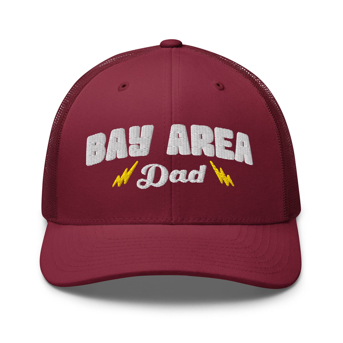 w8v clothing Hats > Trucker Hats Bay Area Dad Cranberry Trucker Hat Bay Area Dad Cranberry Trucker Hat