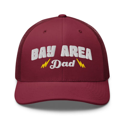 w8v clothing Hats > Trucker Hats Bay Area Dad Cranberry Trucker Hat Bay Area Dad Cranberry Trucker Hat