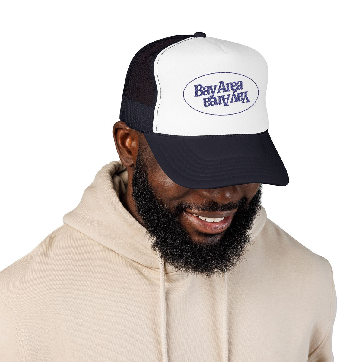 w8v clothing Hats > Trucker Hats Bay Yay Area Loop Navy Trucker Bay Yay Area Loop Navy Trucker