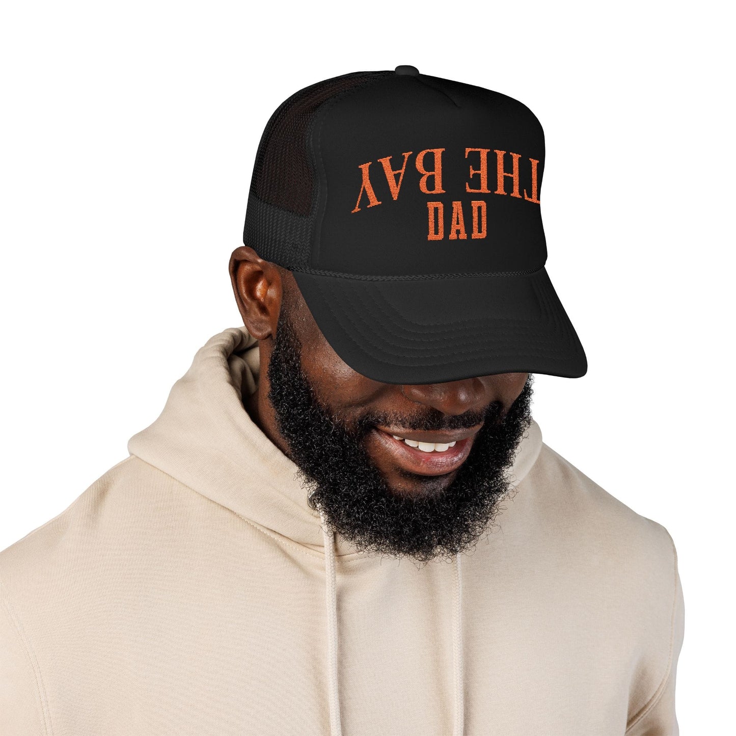 w8v clothing Hats > Trucker Hats Black & Orange Dad Trucker Black & Orange Dad Trucker