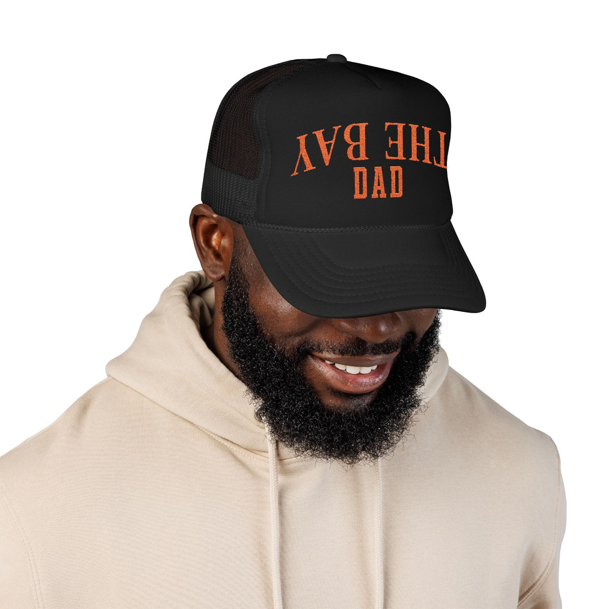 w8v clothing Hats > Trucker Hats Black & Orange Dad Trucker Black & Orange Dad Trucker