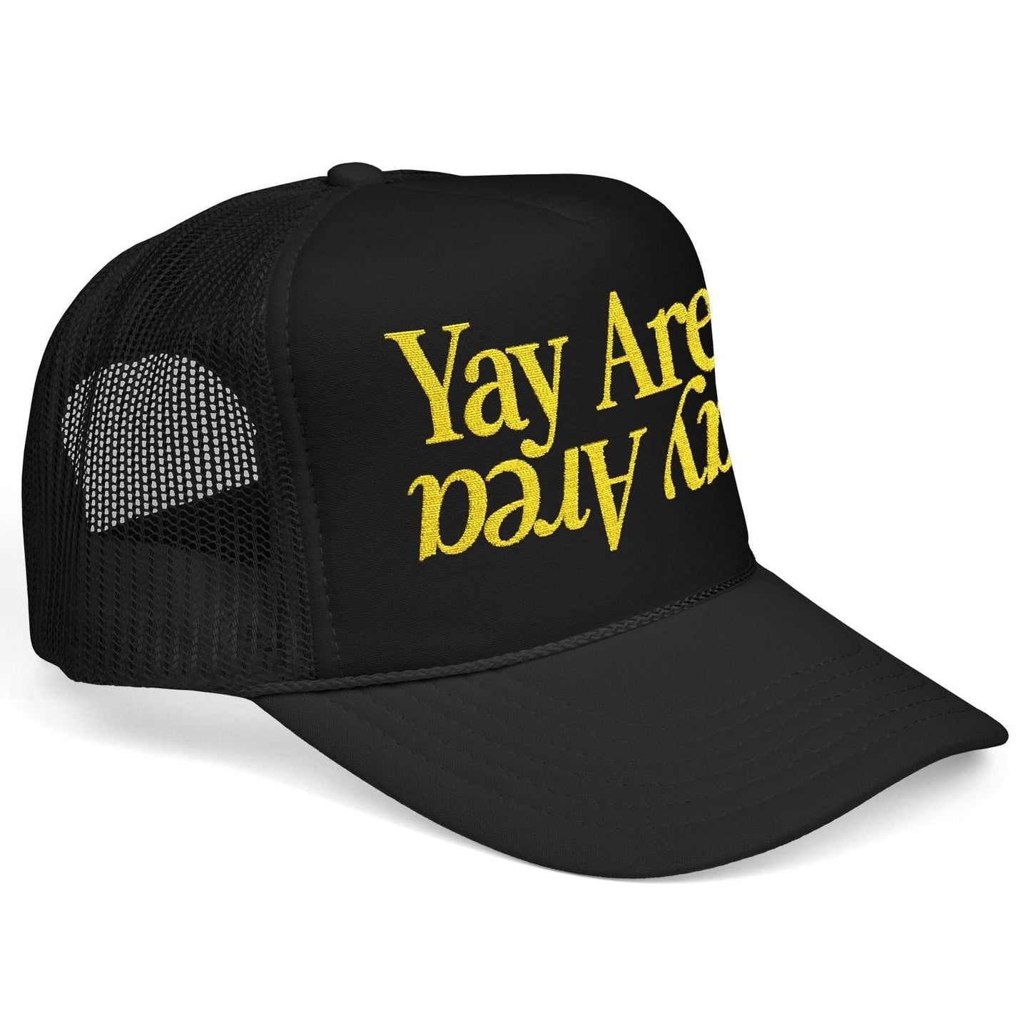 w8v clothing Hats > Trucker Hats Black Yay Area Trucker Hat Black Yay Area Trucker Hat