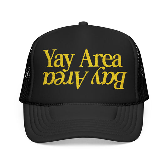 w8v clothing Hats > Trucker Hats Black Yay Area Trucker Hat Black Yay Area Trucker Hat