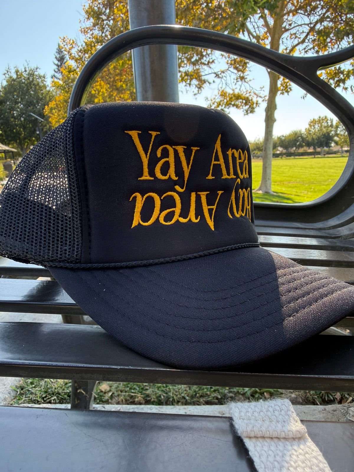 w8v clothing Hats > Trucker Hats Black Yay Area Trucker Hat Black Yay Area Trucker Hat
