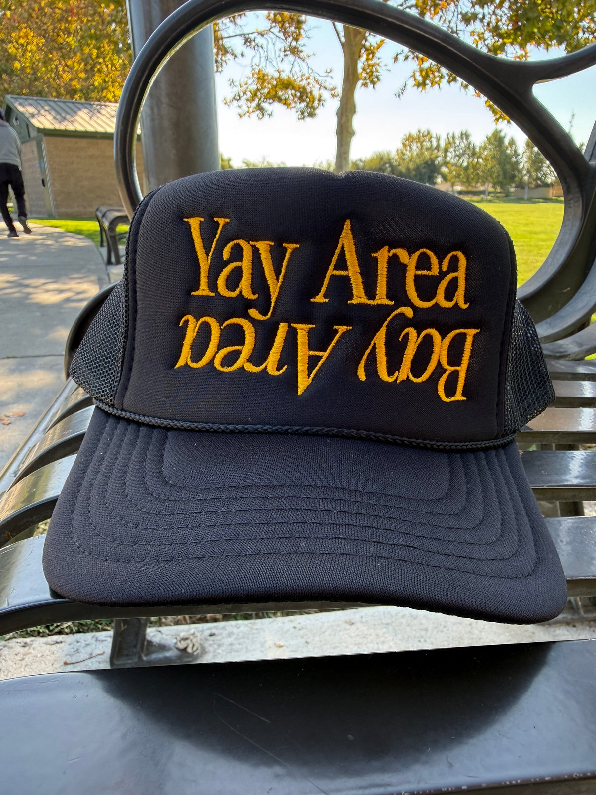 w8v clothing Hats > Trucker Hats Black Yay Area Trucker Hat Black Yay Area Trucker Hat