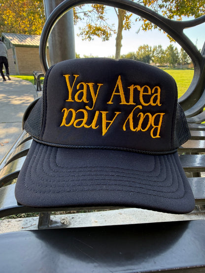 w8v clothing Hats > Trucker Hats Black Yay Area Trucker Hat Black Yay Area Trucker Hat
