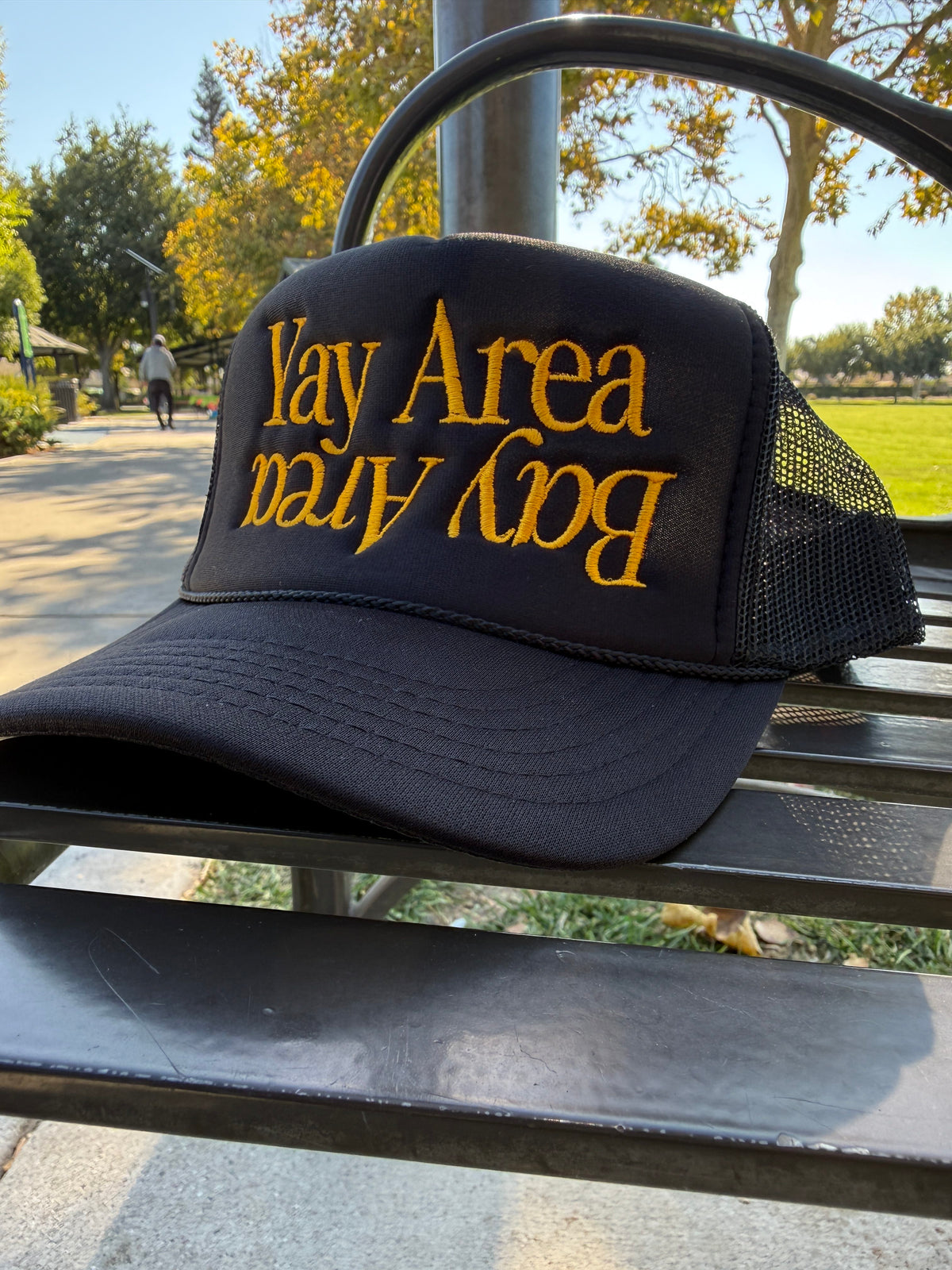 w8v clothing Hats > Trucker Hats Black Yay Area Trucker Hat Black Yay Area Trucker Hat