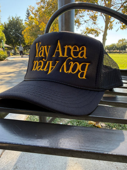 w8v clothing Hats > Trucker Hats Black Yay Area Trucker Hat Black Yay Area Trucker Hat