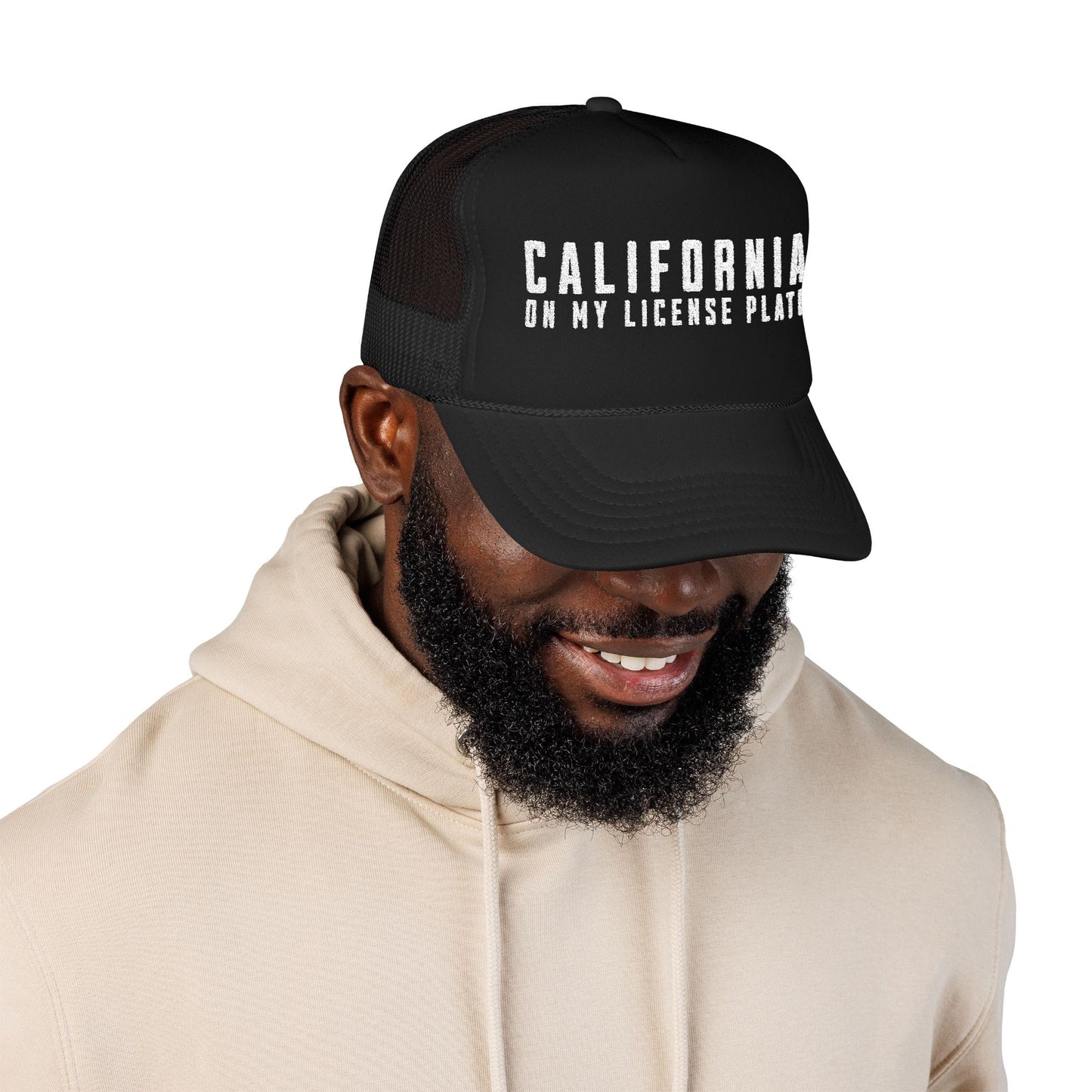 w8v clothing Hats > Trucker Hats California On My License Plate Trucker Hat California On My License Plate Trucker Hat