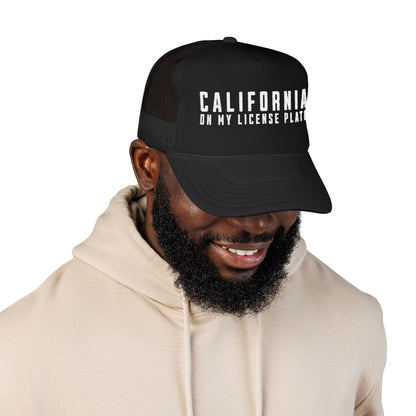 w8v clothing Hats > Trucker Hats California On My License Plate Trucker Hat California On My License Plate Trucker Hat