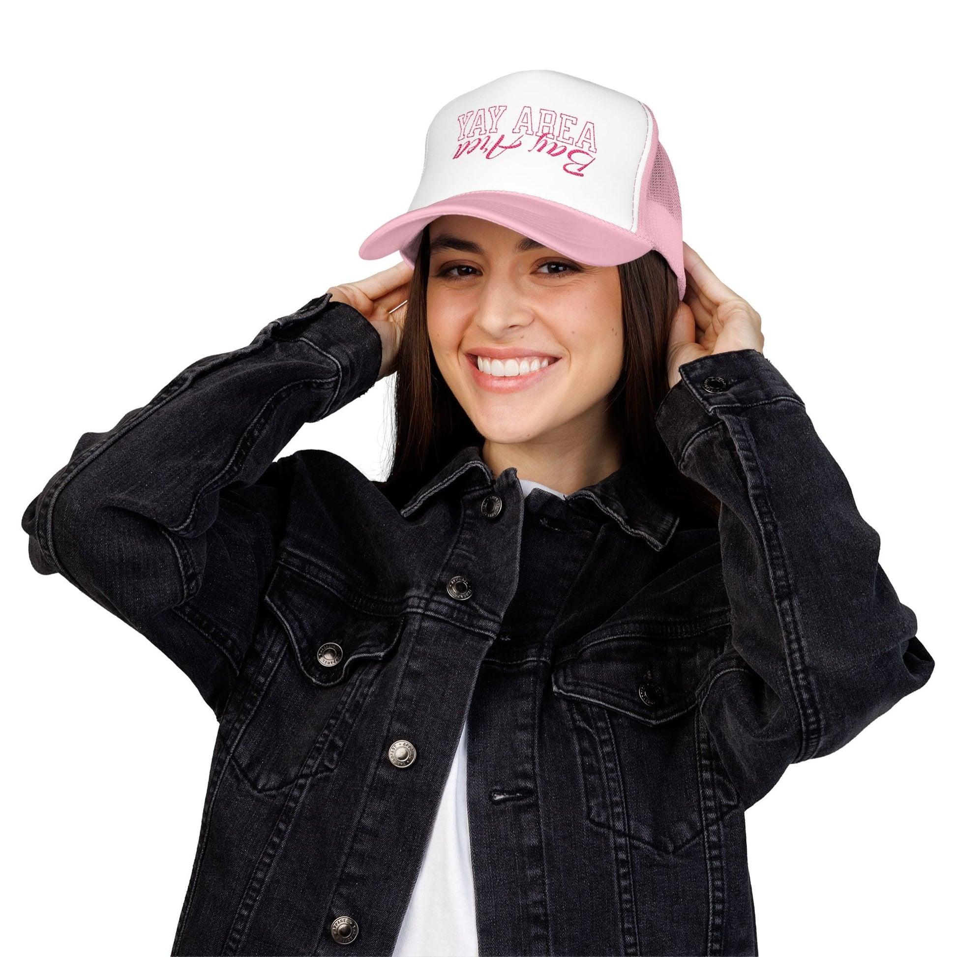w8v clothing Hats > Trucker Hats Yay Area Pink Trucker Hat Yay Area Pink Trucker Hat