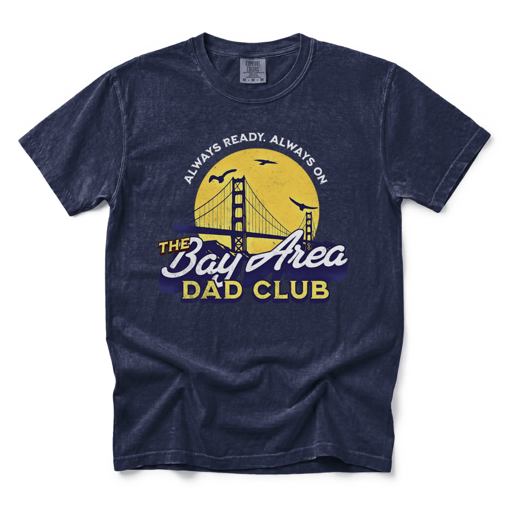 w8v clothing T-Shirt Bay Area Dad Club Vintage T-Shirt Bay Area Dad Club Vintage T-Shirt