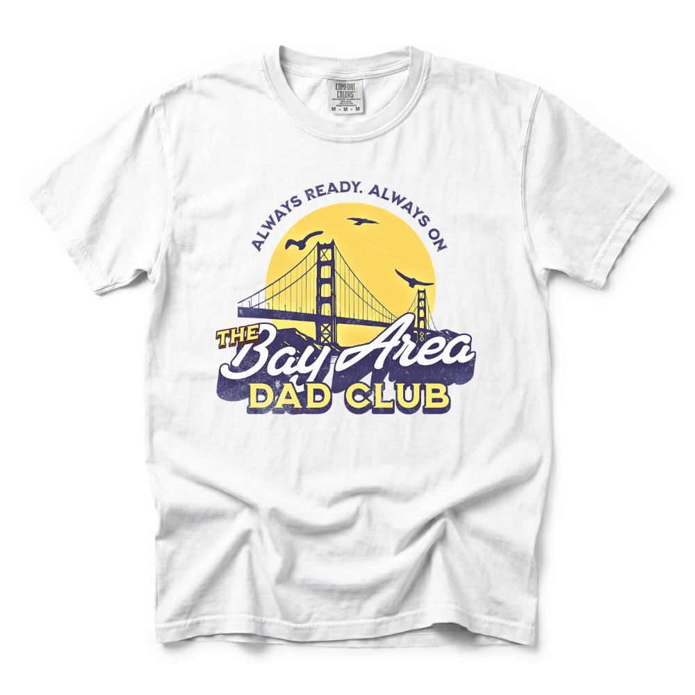 w8v clothing T-Shirt Bay Area Dad Club Vintage T-Shirt Bay Area Dad Club Vintage T-Shirt