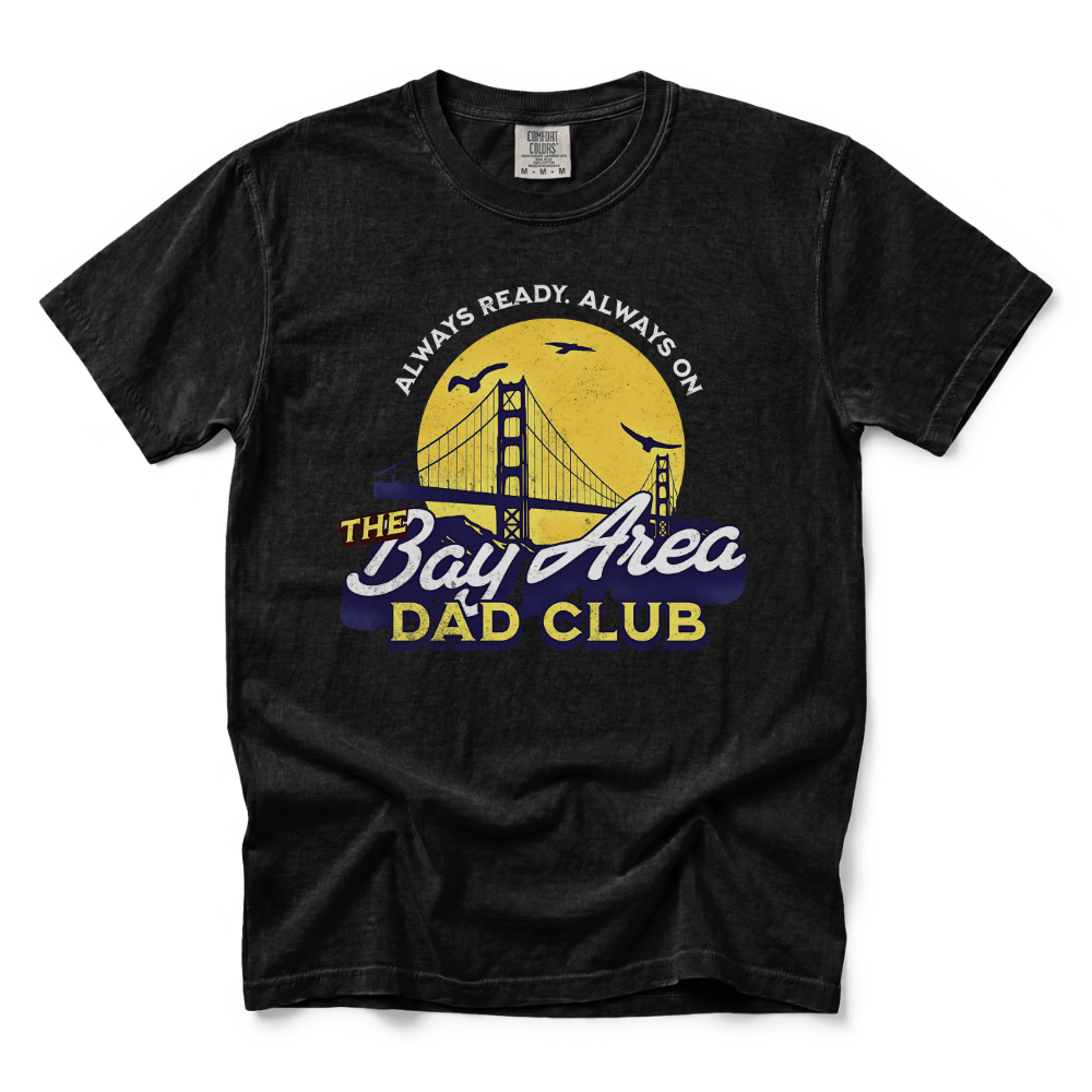 w8v clothing T-Shirt Bay Area Dad Club Vintage T-Shirt Bay Area Dad Club Vintage T-Shirt