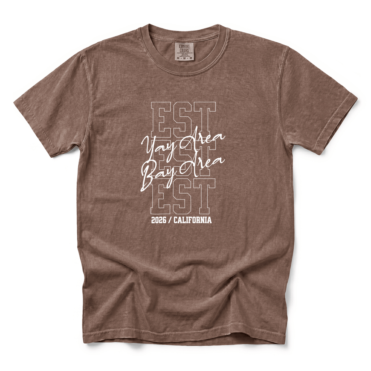 w8v clothing T-Shirt EST 2026 Bay Area T-Shirt EST 2026 Bay Area T-Shirt