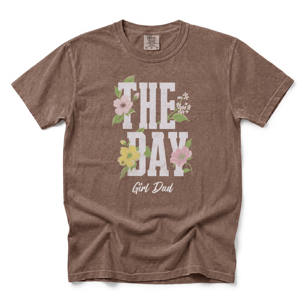 w8v clothing T-Shirt The Bay Floral Girl Dad T-Shirt The Bay Floral Girl Dad T-Shirt