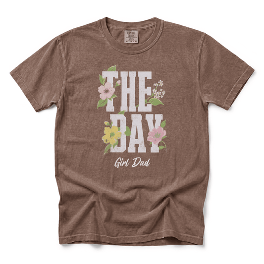 w8v clothing T-Shirt The Bay Floral Girl Dad T-Shirt The Bay Floral Girl Dad T-Shirt