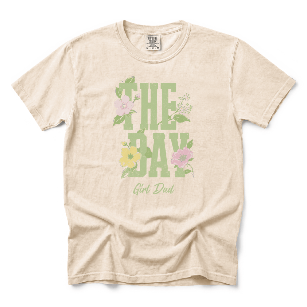 w8v clothing T-Shirt The Bay Floral Girl Dad T-Shirt The Bay Floral Girl Dad T-Shirt