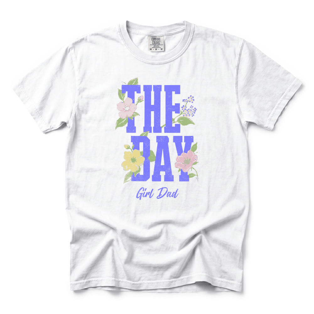 w8v clothing T-Shirt The Bay Floral Girl Dad T-Shirt The Bay Floral Girl Dad T-Shirt