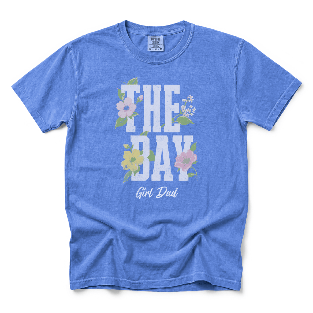 w8v clothing T-Shirt The Bay Floral Girl Dad T-Shirt The Bay Floral Girl Dad T-Shirt